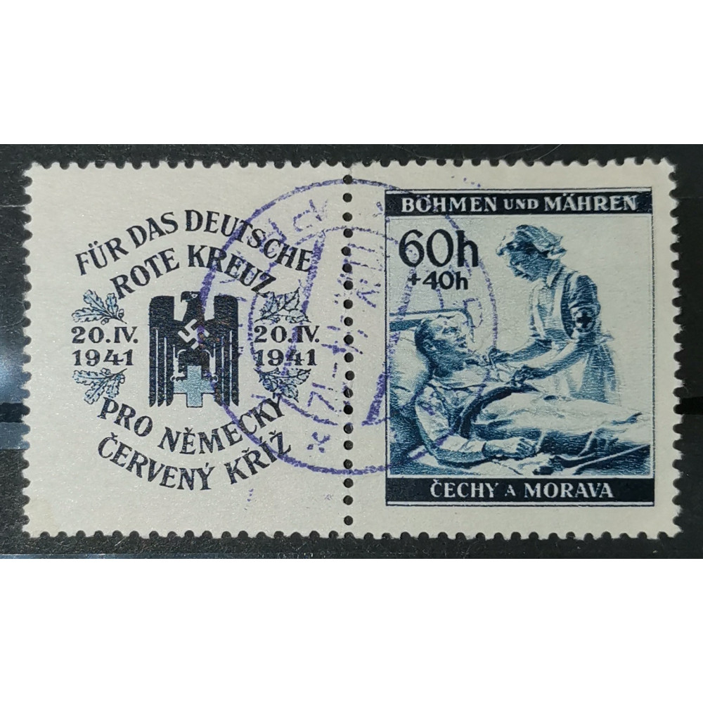 Sello Protectorado de Bohemia y Moravia, 60 40h, Mi.62, Usado/#