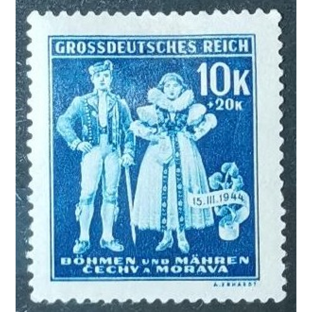 Briefmarke Protektorat Böhmen und Mähren, 10 20K, Mi.135, MH*