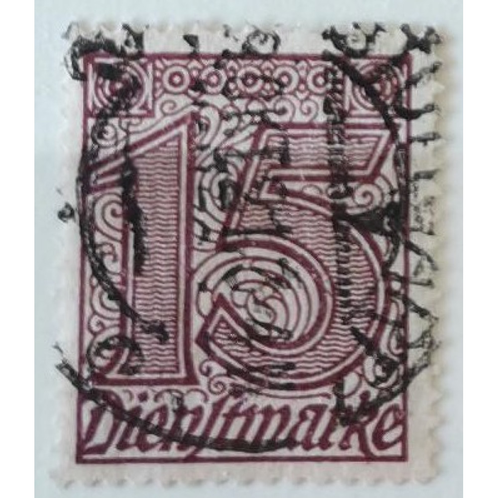 Sello Imperio Alemán (Deutsches Reich), 15Pfg., Mi.25, Usado/#