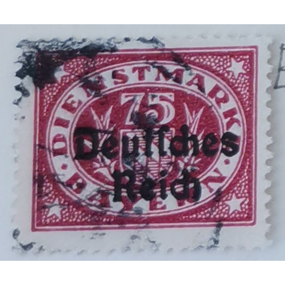 Sello Imperio Alemán (Deutsches Reich), 75Pfg., Mi.43, Usado/#