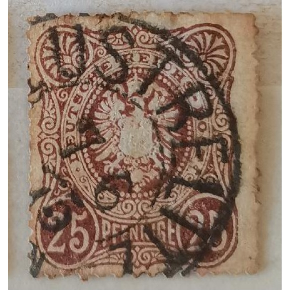 Sello Imperio Alemán (Deutsches Reich), 25Pfge., Mi.35, Usado/#