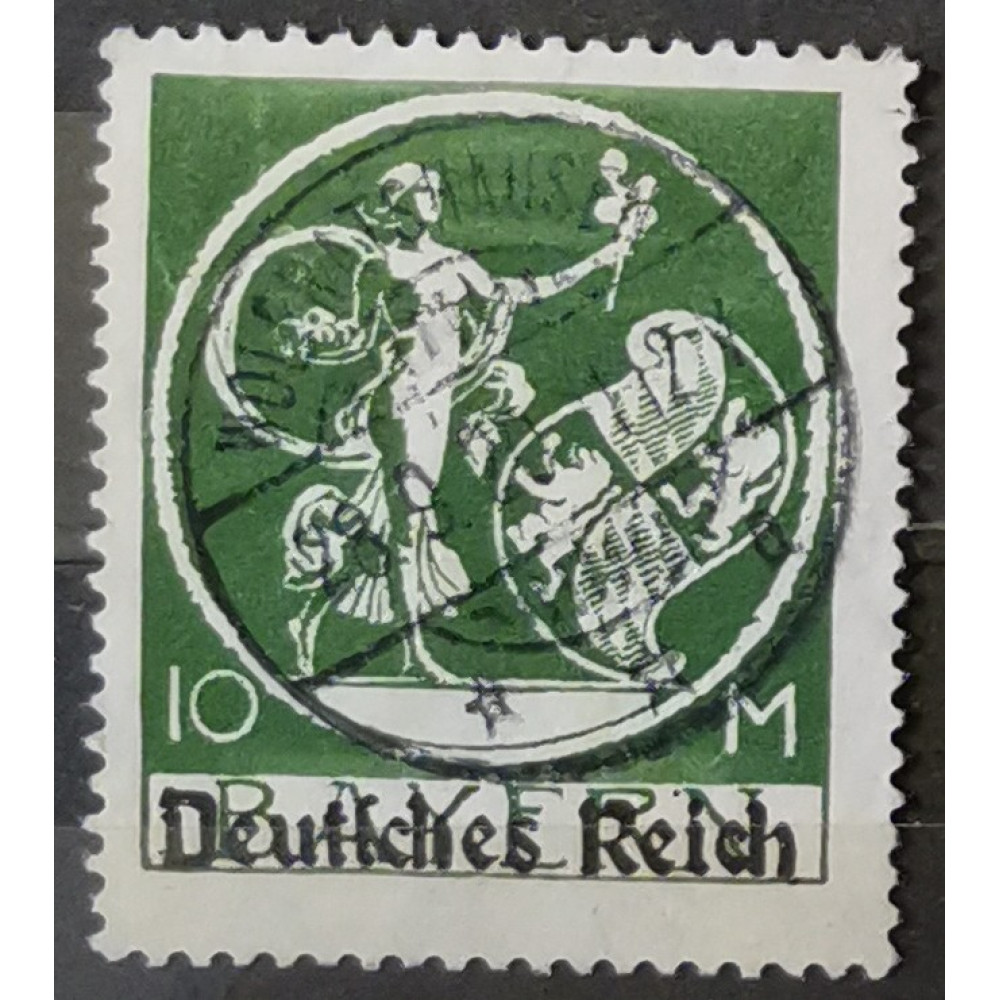 Selo Reich Alemão, 10Mk., Mi.137, Usado/#