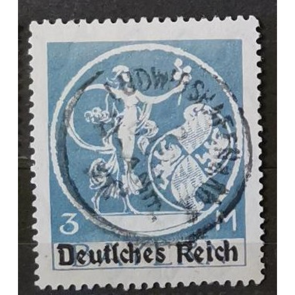 Sello Imperio Alemán (Deutsches Reich), 3Mk., Mi.134, Usado/#