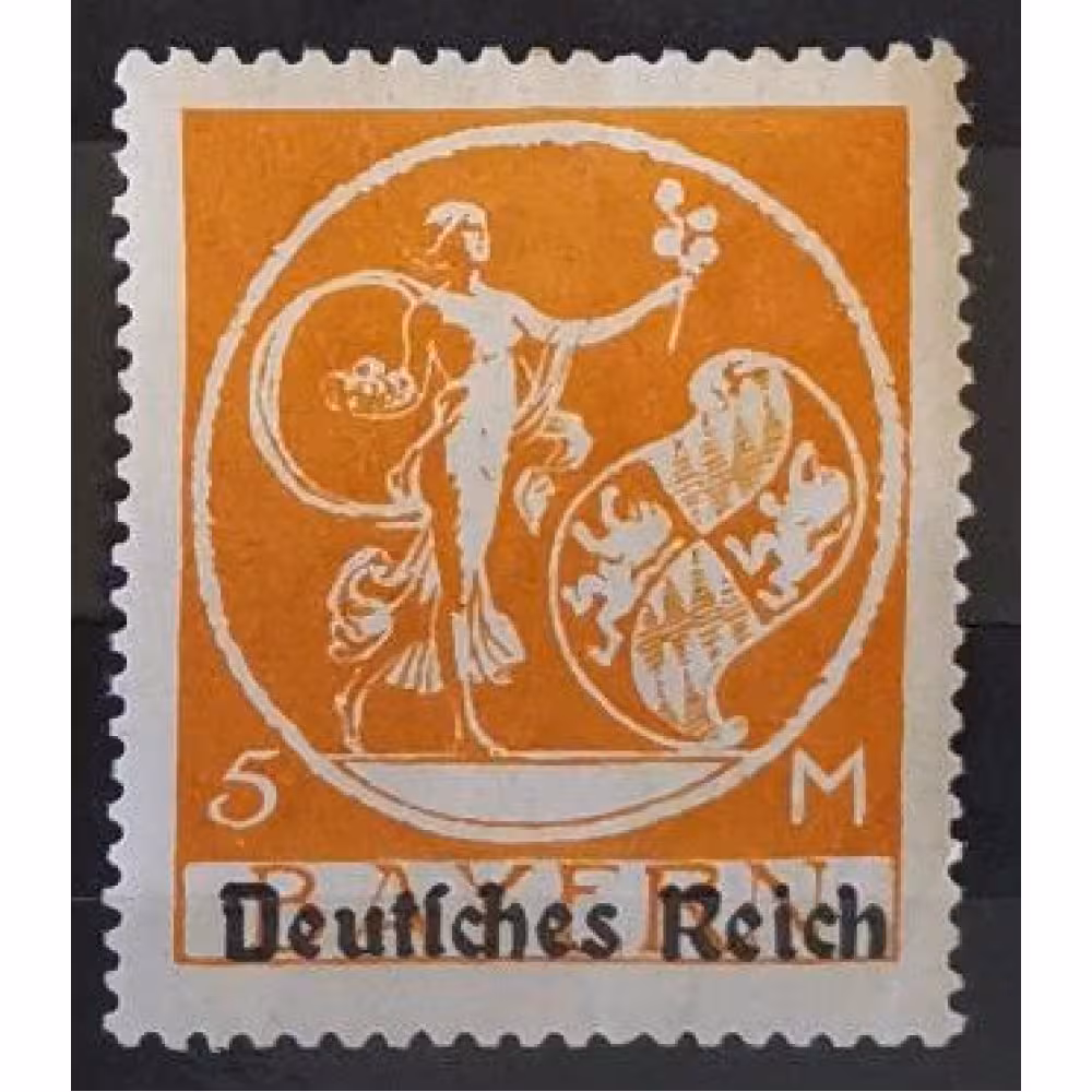 Stamp German Empire, 5Mk., Mi.136, MH*