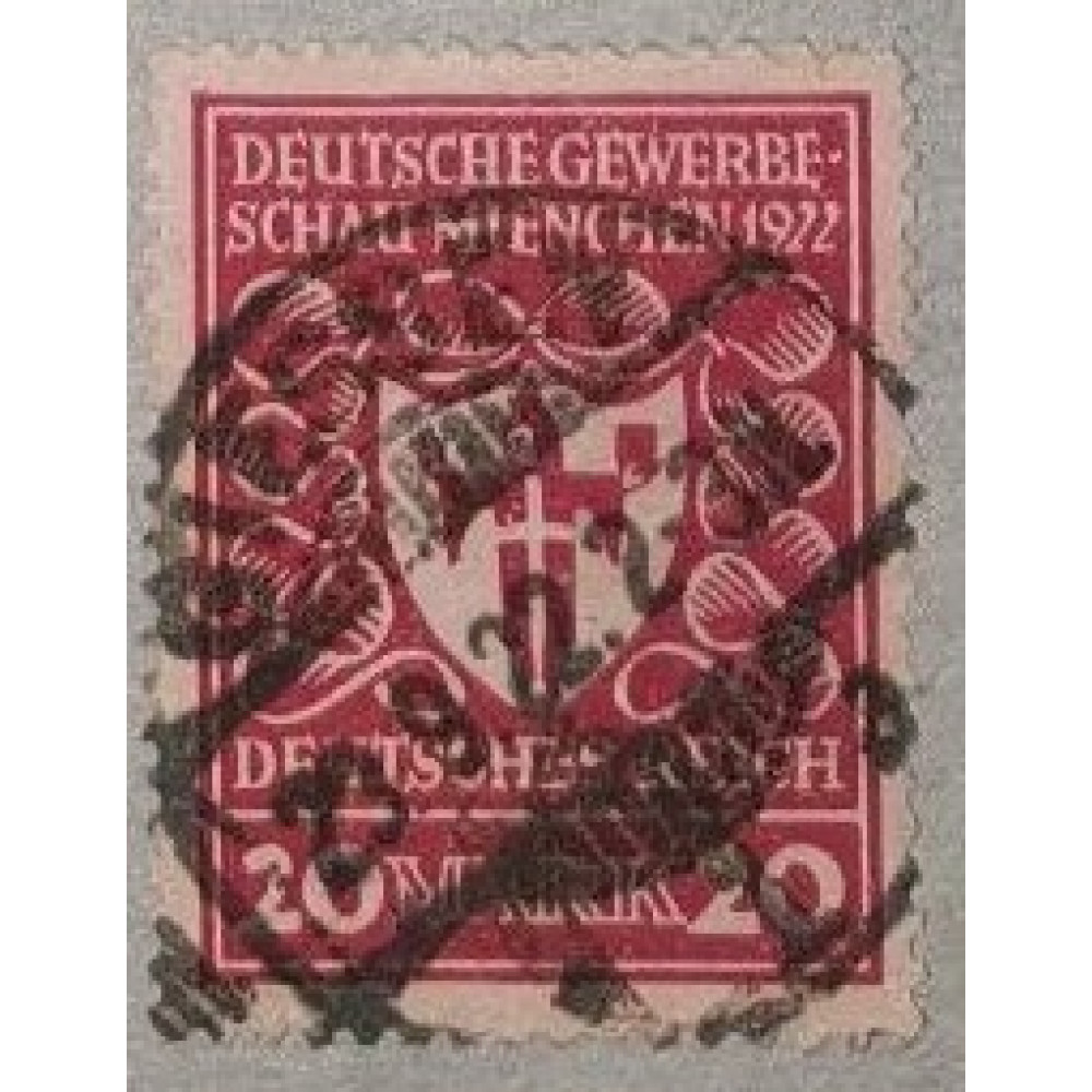 Selo Reich Alemão, 20Mk., Mi.204, Usado/#