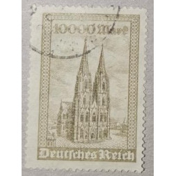 Sello Imperio Alemán (Deutsches Reich), 10000Mk., Mi.262, Usado/#
