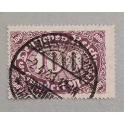 Briefmarke Deutsches Reich, 100Mk., Mi.219, Used/#
