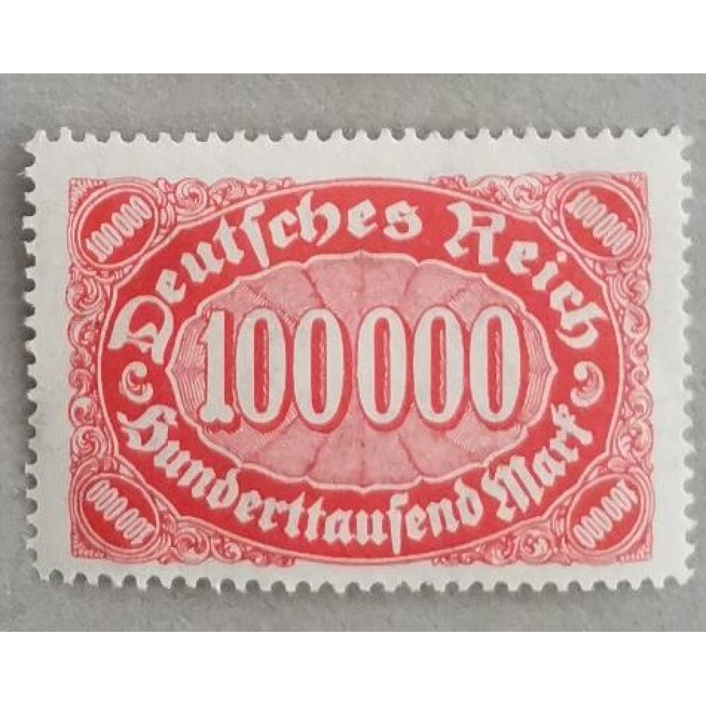 Sello Imperio Alemán (Deutsches Reich), 100000Mk., Mi.257, MNH**