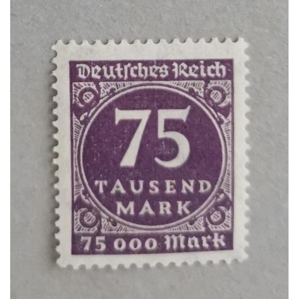 Selo Reich Alemão, 75000Mk., Mi.276, MNH**