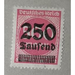 Briefmarke Deutsches Reich, 250/500T.Mk./Mk., Mi.295, MNH**