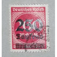 Briefmarke Deutsches Reich, 250/200T.Mk./Mk., Mi.292, Used/#