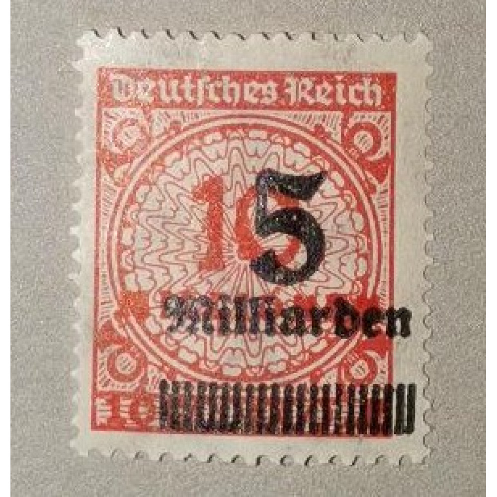 Briefmarke Deutsches Reich, 5/10Bi.Mk./Mi.Mk., Mi.334, MNH**