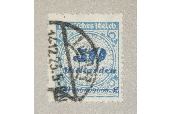 Briefmarke Deutsches Reich, 50Bi.Mk., Mi.330, Used/#
