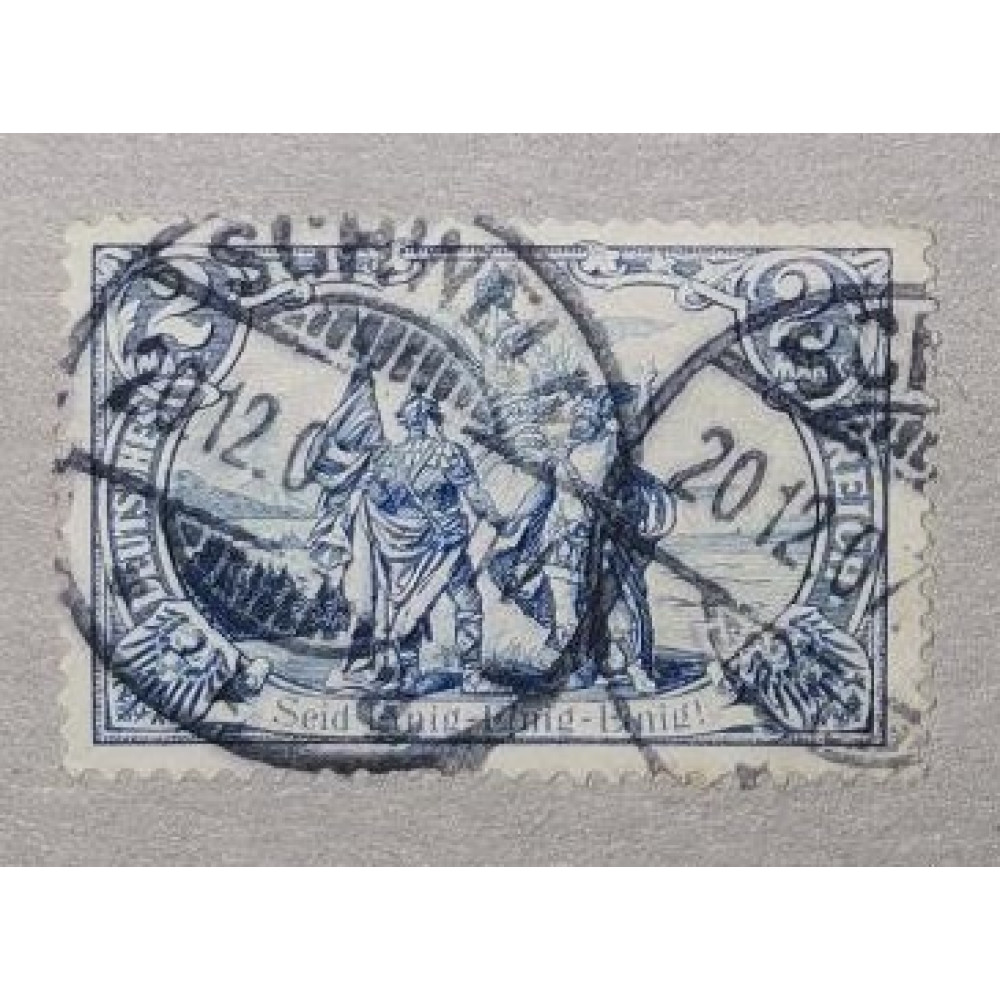 Selo Reich Alemão, 2Mk., Mi.82B, Usado/#
