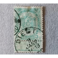 Stamp Belgium, 5c, Mi.52b, Used/#