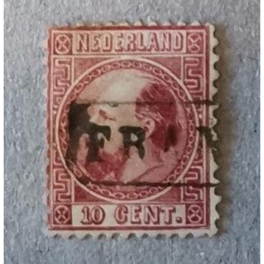 Sello Netherland, 10C, Mi.8IA, Usado/#