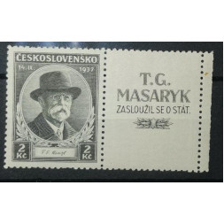 Briefmarke mit Ziefeldern Tschechoslowakie, 2 Kč, Pof.325, MNH**