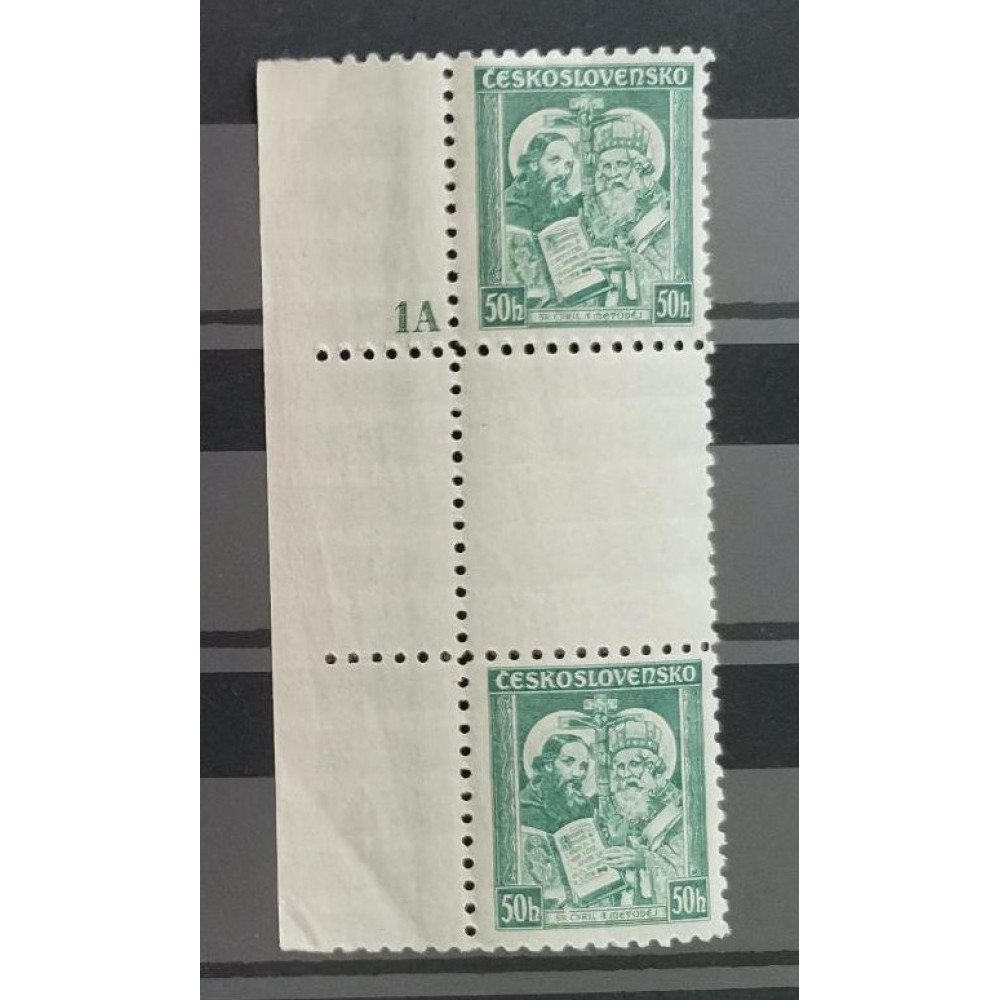 Zwischenstegpaar Tschechoslowakie, 50h, Pof.292, MNH**