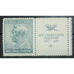Briefmarke mit Ziefeldern Tschechoslowakie, 50h, Pof.322, MNH**