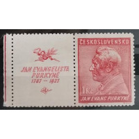 Briefmarke mit Ziefeldern Tschechoslowakie, 1 Kč, Pof.323, MNH**