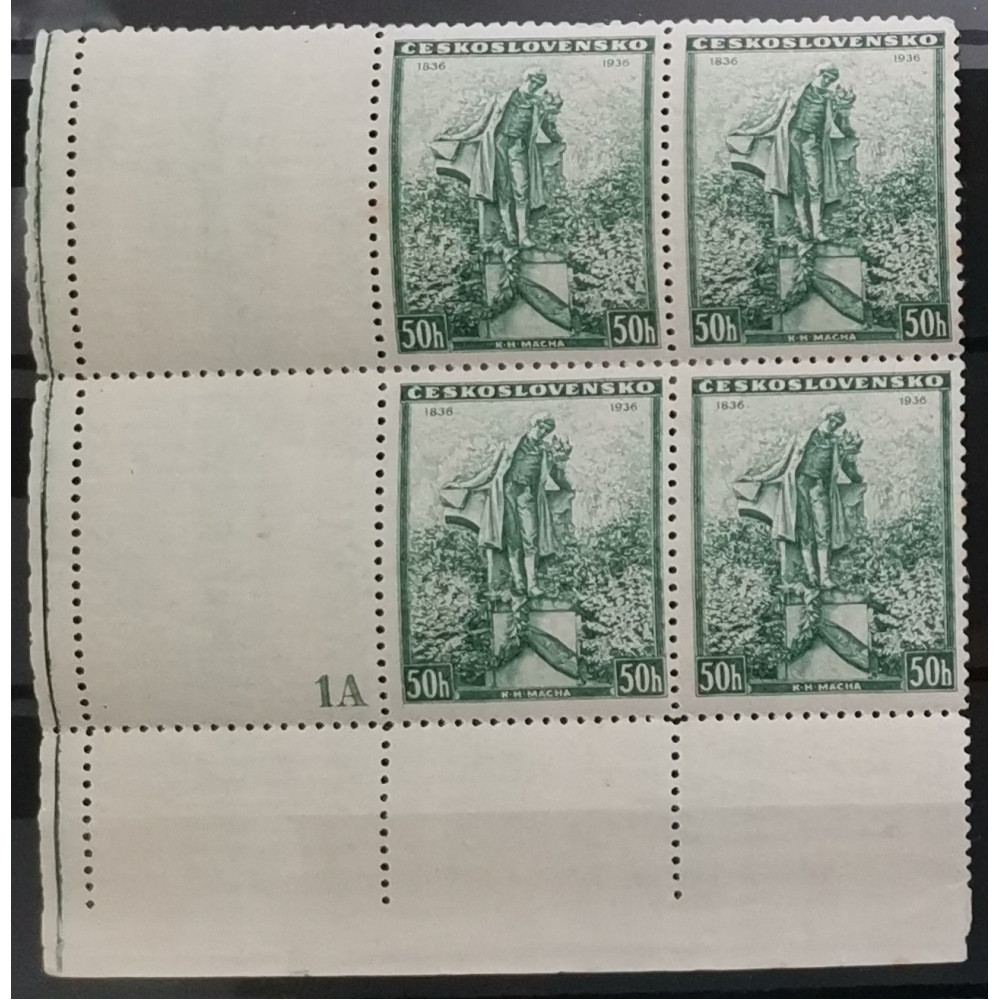 Viererblock Tschechoslowakie, 50h, Pof.298, MNH**