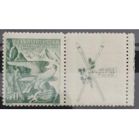 Briefmarke mit Ziefeldern Tschechoslowakie, 50h, Pof.331, MH*