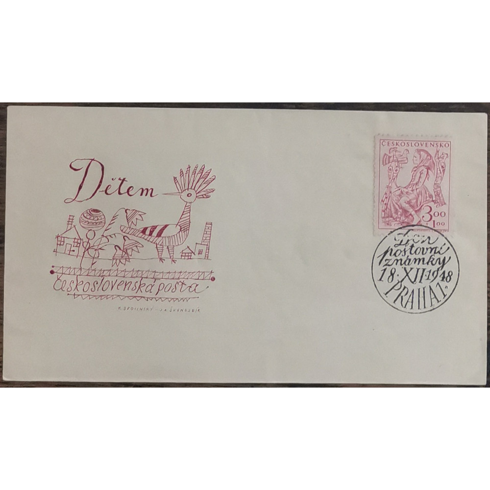 FDC Tschechoslowakei 1945+, 3   1 K, Pof.496, MNH**