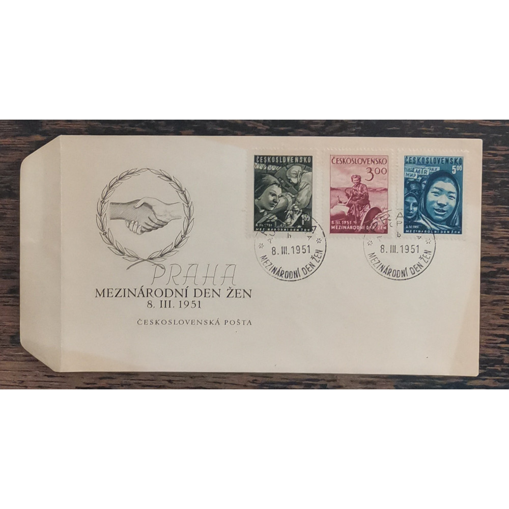 FDC Tschechoslowakei 1945+, 1,5-5 Kčs, Pof.578-580, MNH**