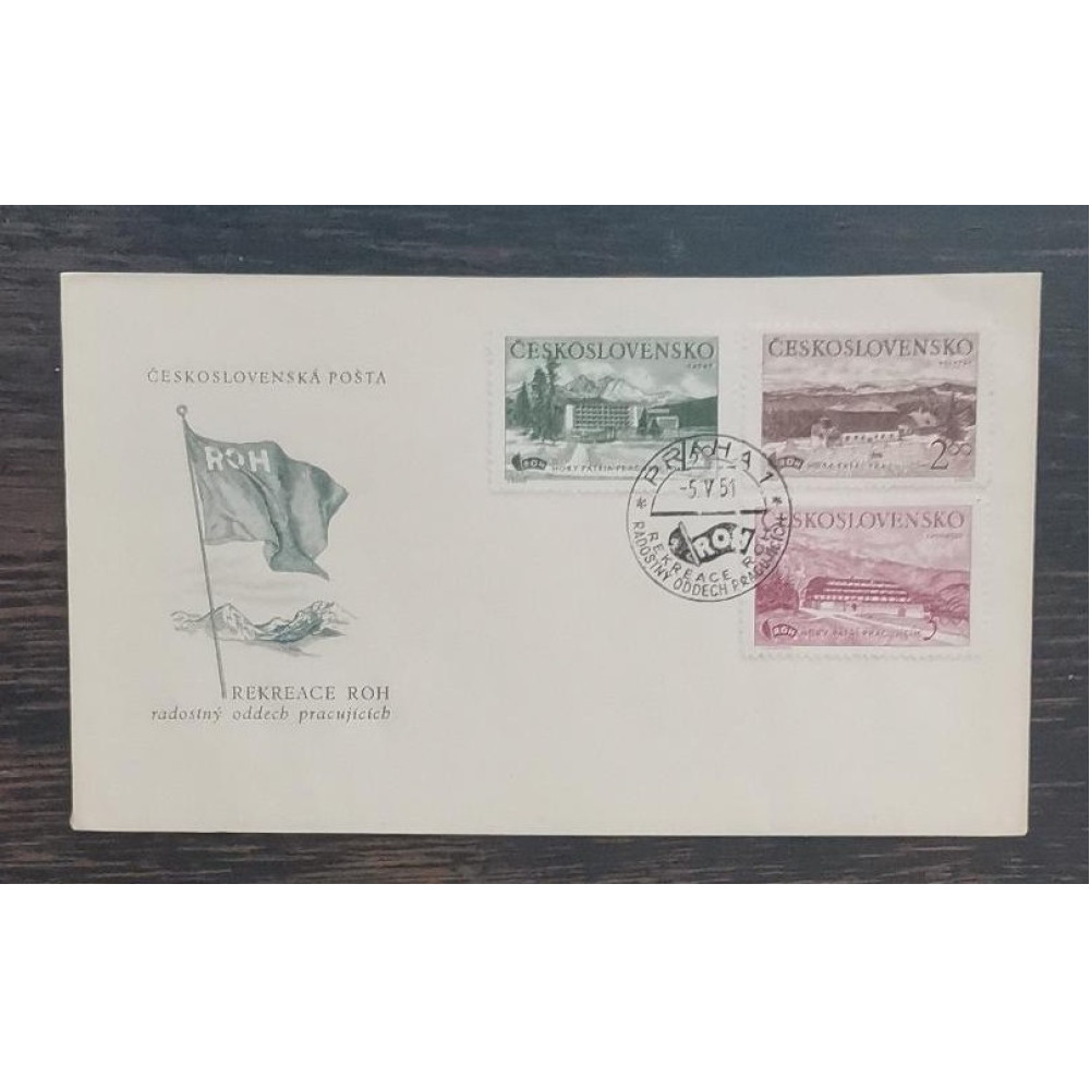 FDC Tschechoslowakei 1945+, 1,50-3 Kčs, Pof.585-587, MNH**