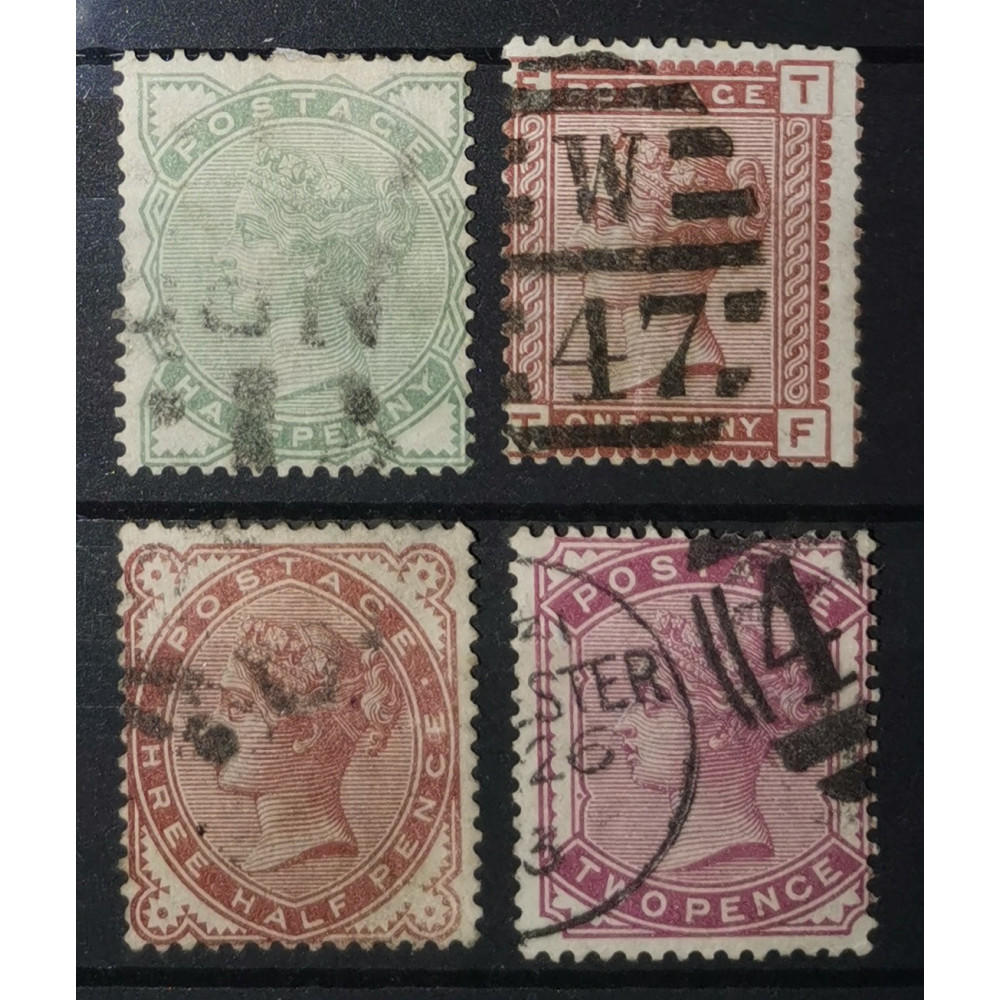 Série Grã-Bretanha, ½P-2P, Sg.164-168, Usado/#