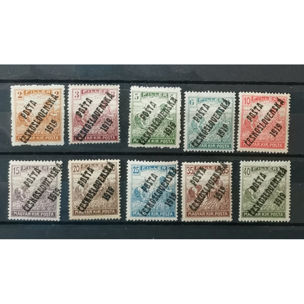 Briefmarke Tschechoslowakie PČ 1919, Pof.101-110, MH*