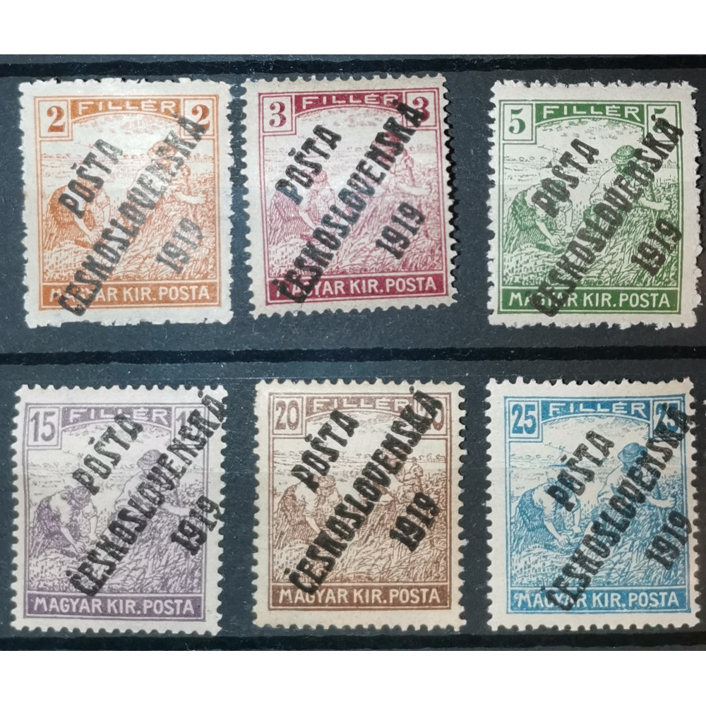 Briefmarke Tschechoslowakie PČ 1919, Pof.101-110, MH* 2