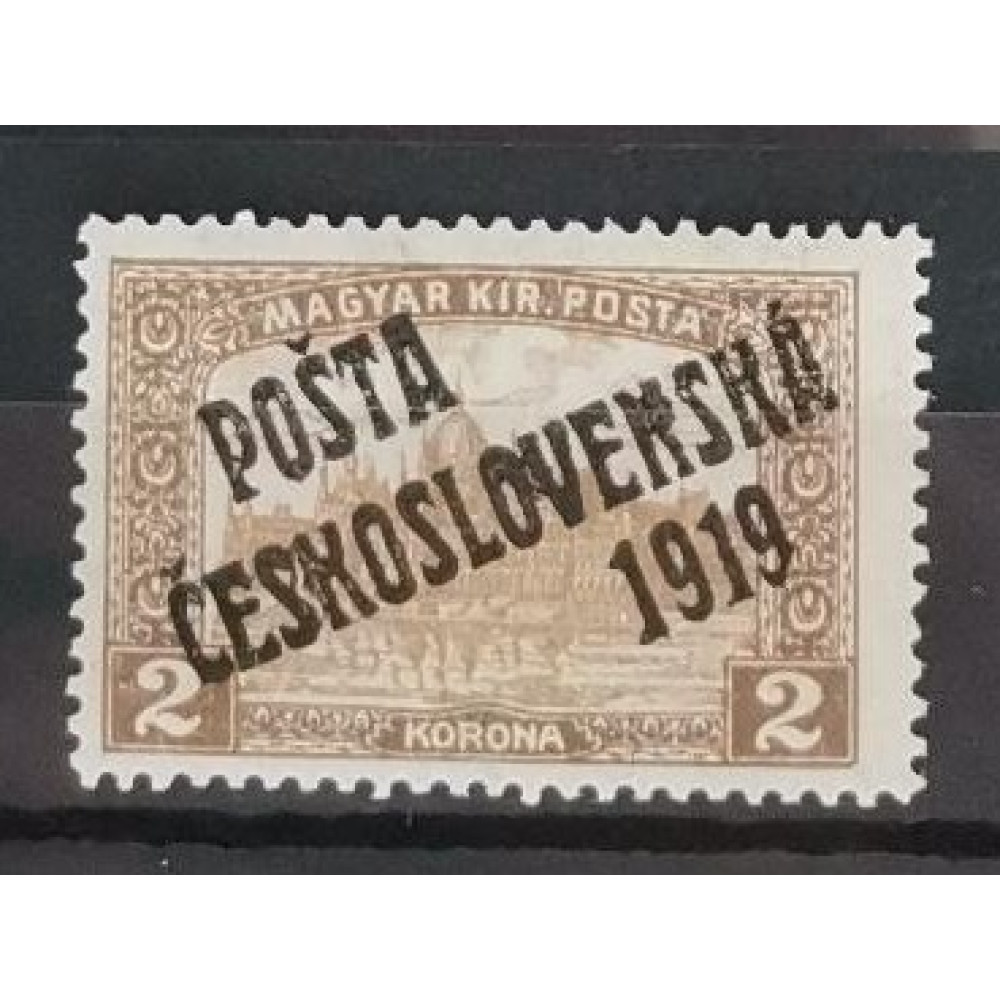 Sello Checoslovaquia PČ 1919, 2K, Pof.115, MH*