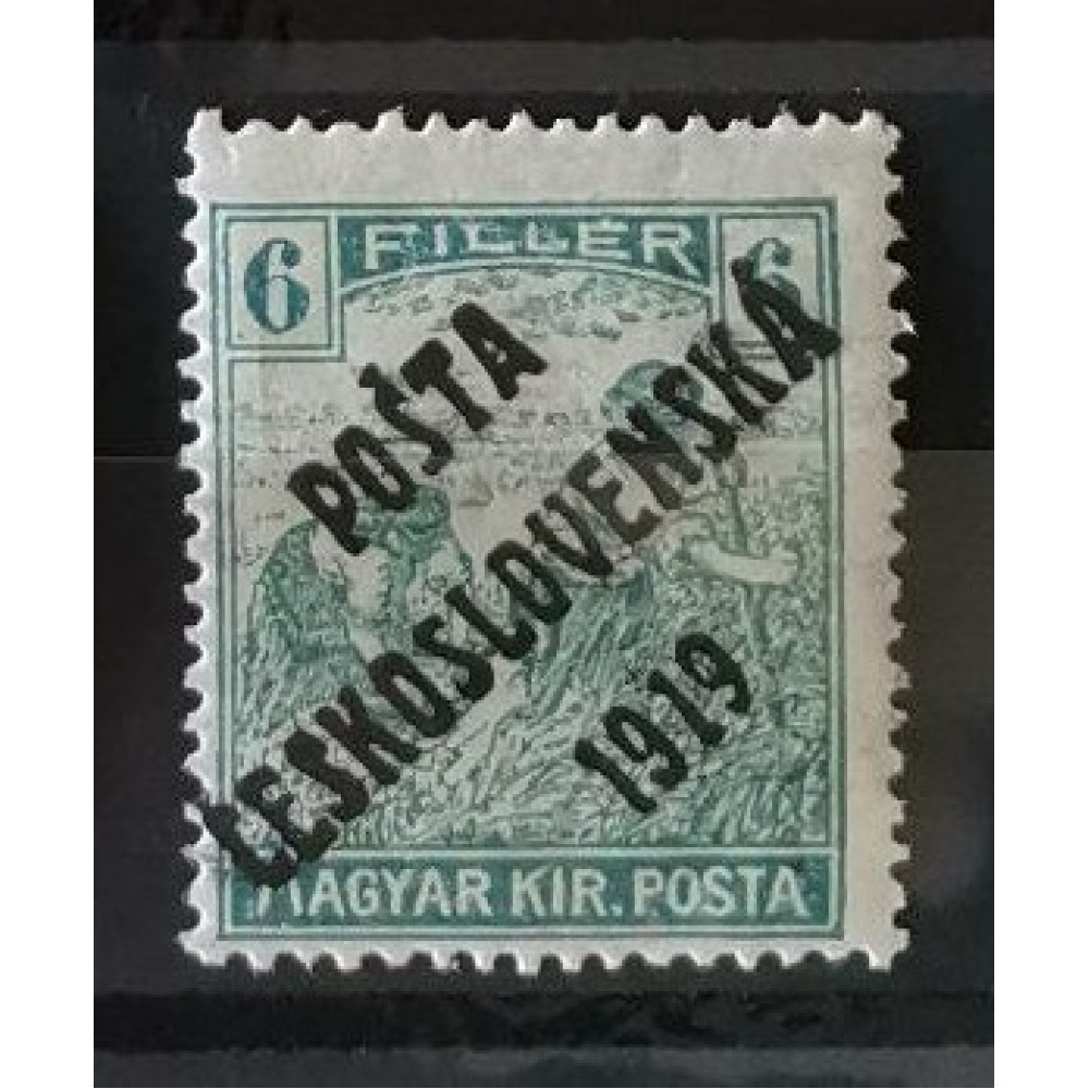 Sello Checoslovaquia PČ 1919, 6f, Pof.104, MH*
