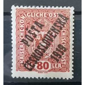 Známka ČSR PČ 1919, 80h, Pof.45*
