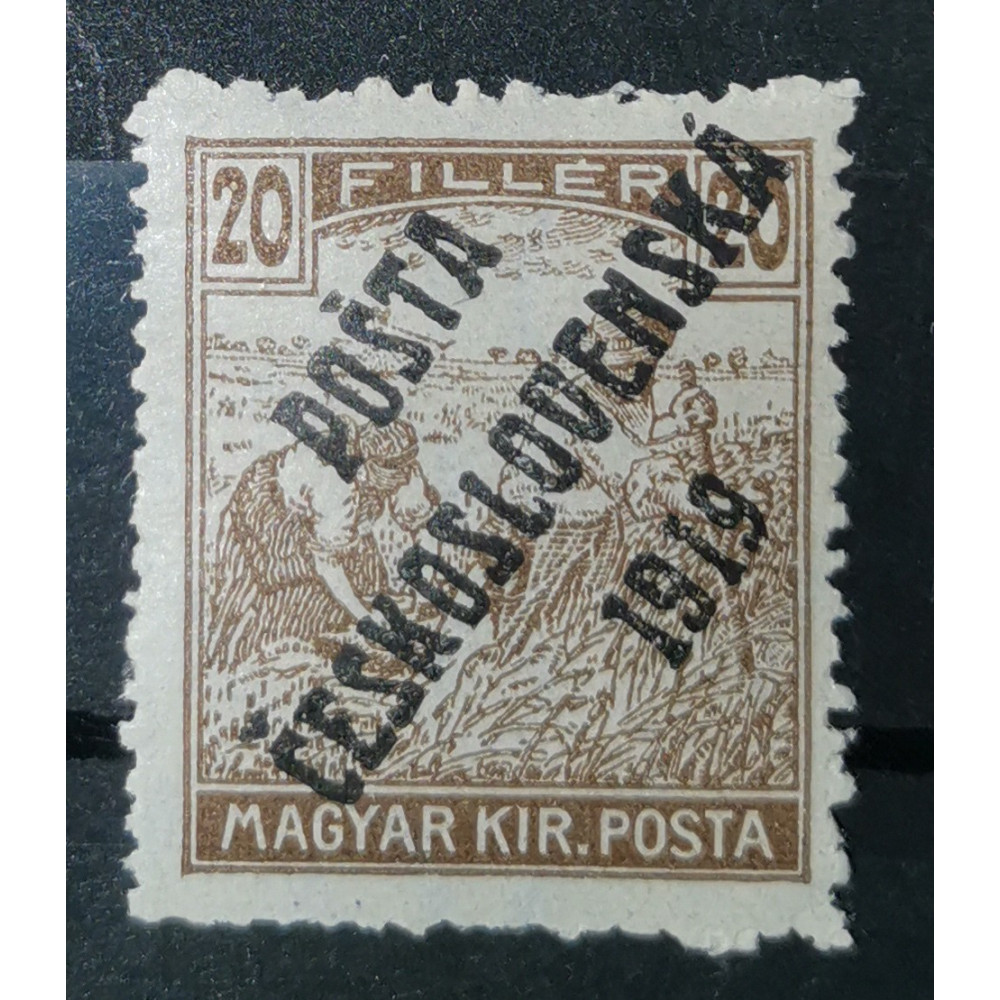 Sello Checoslovaquia PČ 1919, 20f, Pof.107, MH* 2
