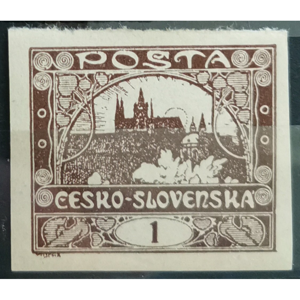 Sello Checoslovaquia, 1h, Pof.1, MNH**