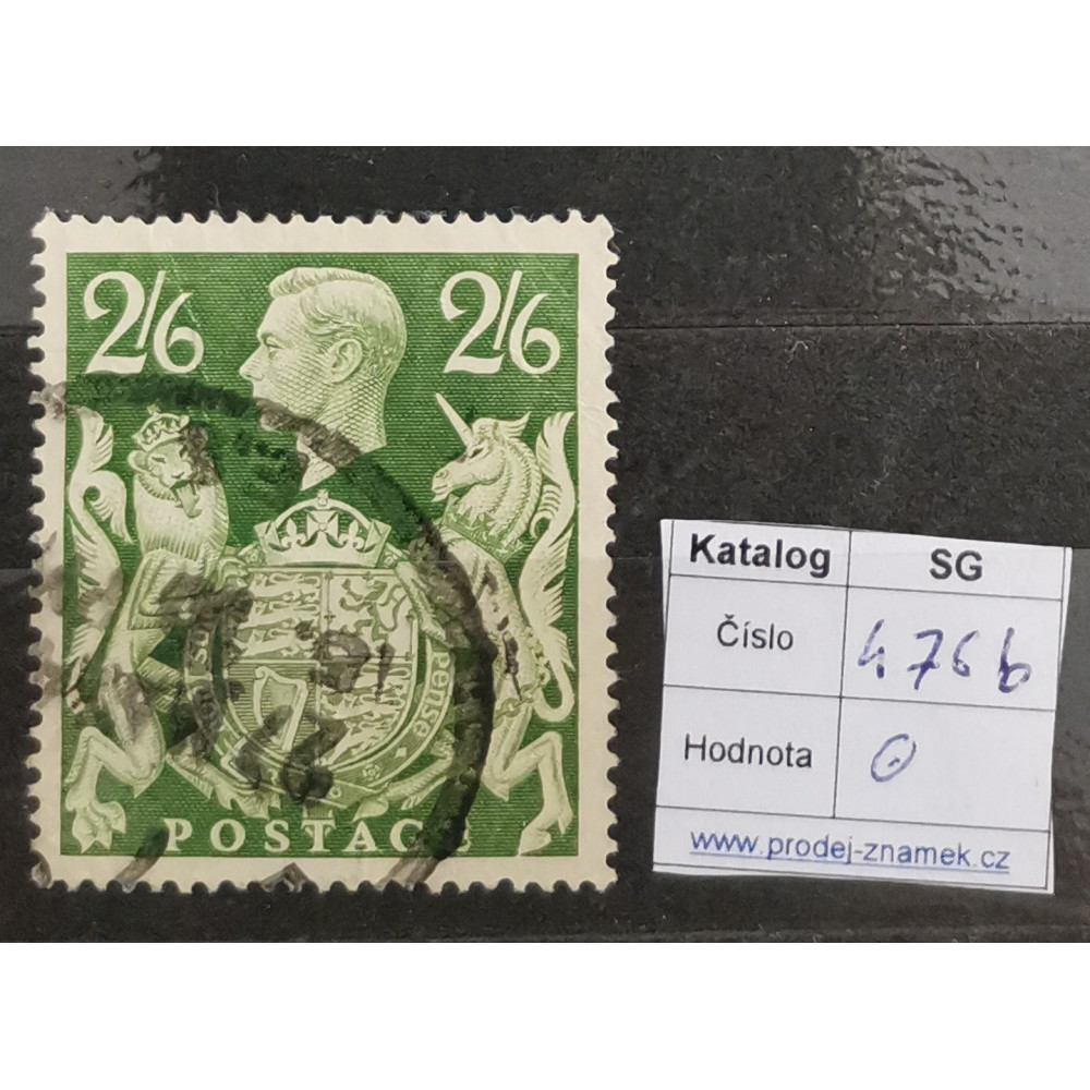 Známka Velká Británie, 2´6Sh´P, Sg.476b# 1