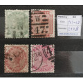 Série Grã-Bretanha, ½P-2P, Sg.164-168, Usado/# 3