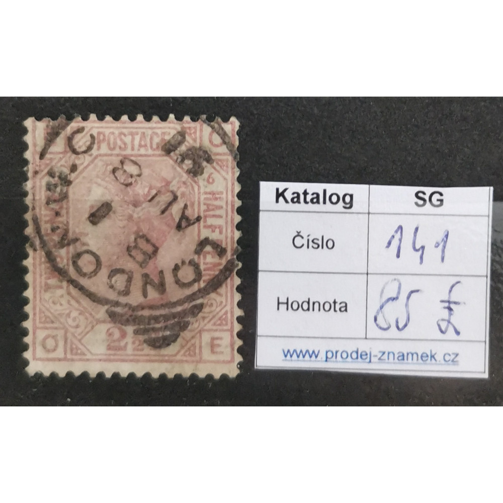 Selo Grã-Bretanha, 2½P, Sg.141, Usado/# 1