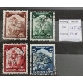 Satz Deutsches Reich, 3Pfg.-25Pfg., Mi.565-568-568, Used/# 1