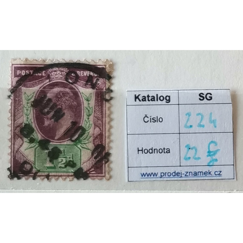 Sello Gran Bretaña, 1½P, Sg.224, Usado/#