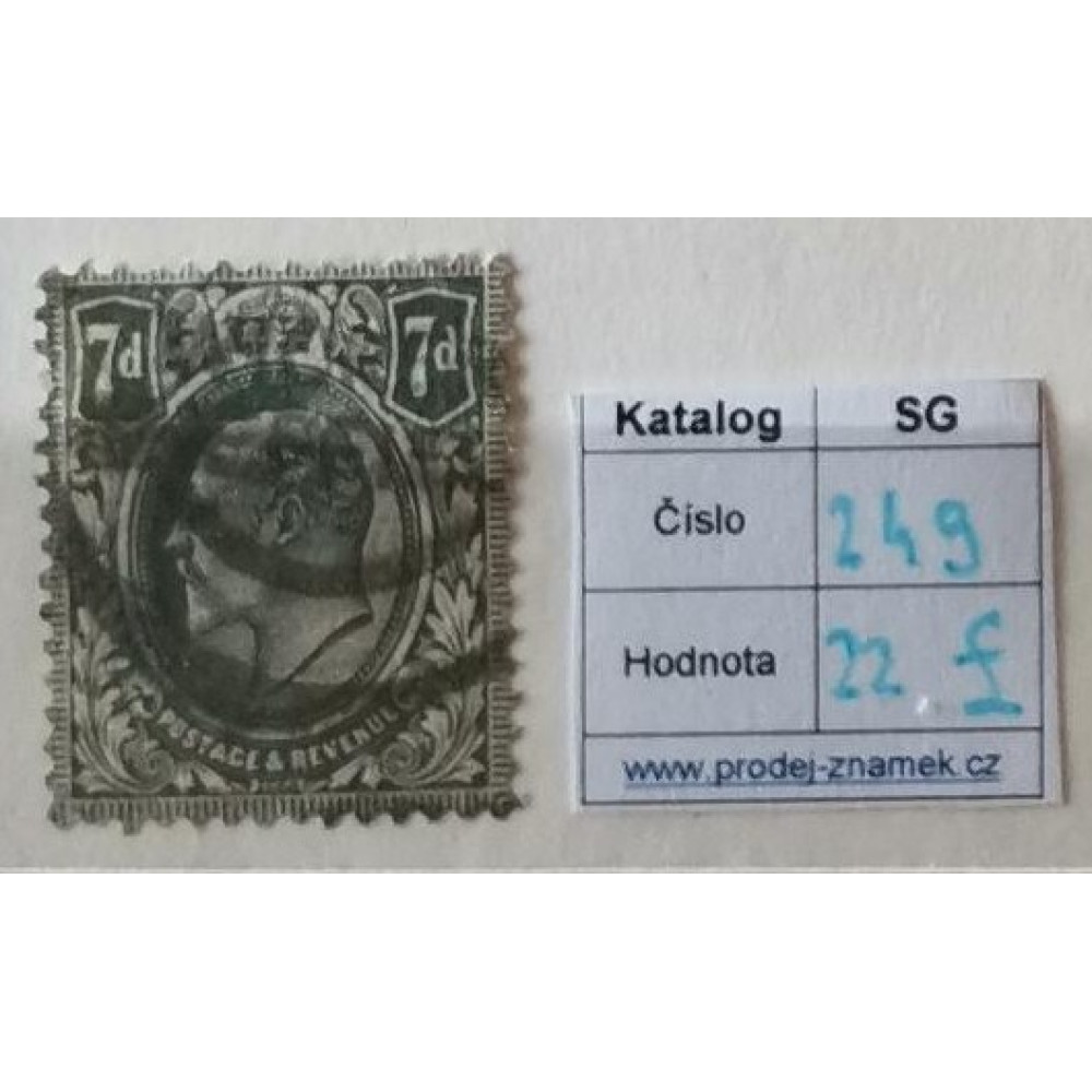 Briefmarke Großbritannien, 7P, Sg.249, Used/#