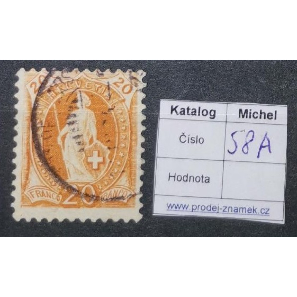 Briefmarke, 20(C), Mi.58, Used/#