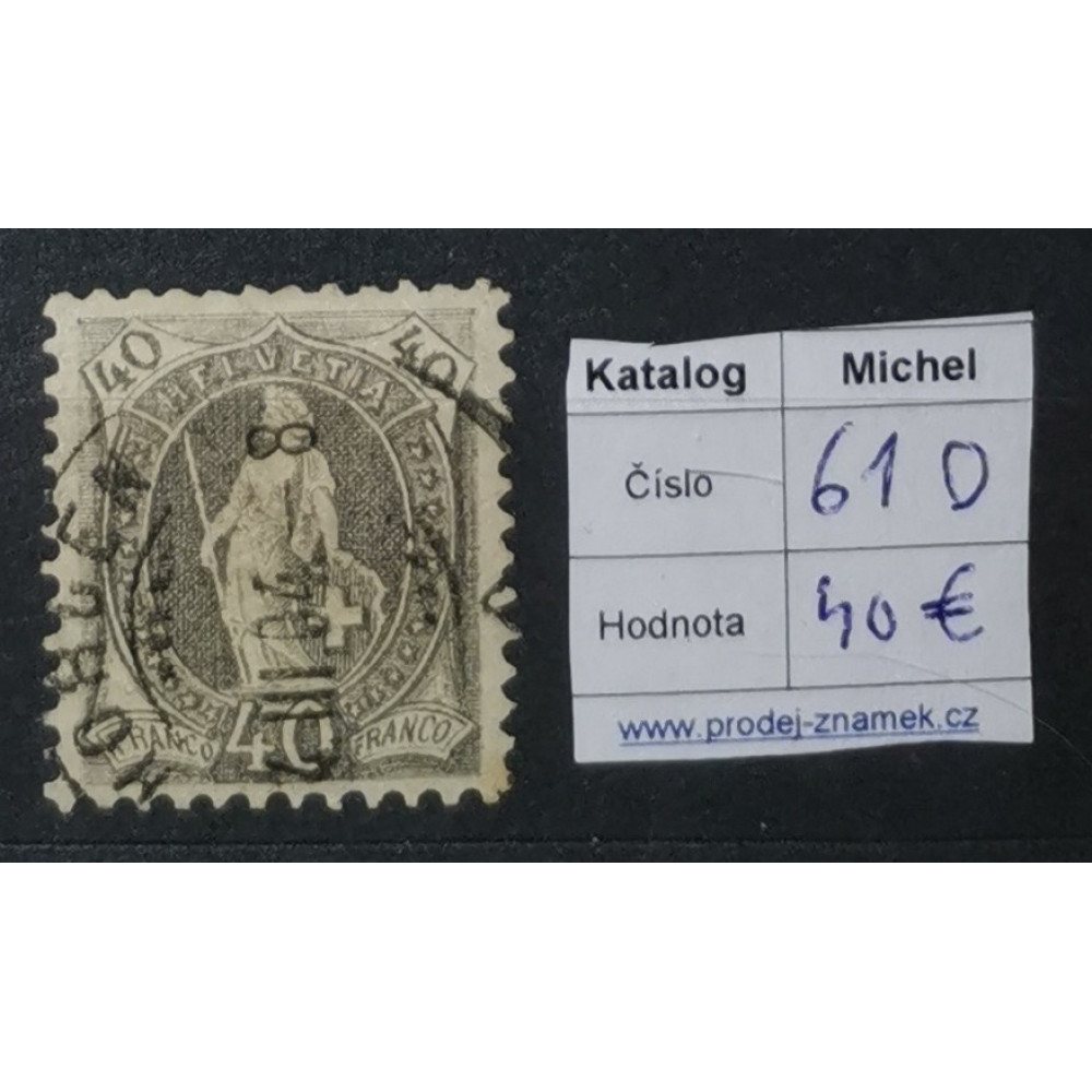 Známka Švýcarsko, 40(C), Mi.61D#