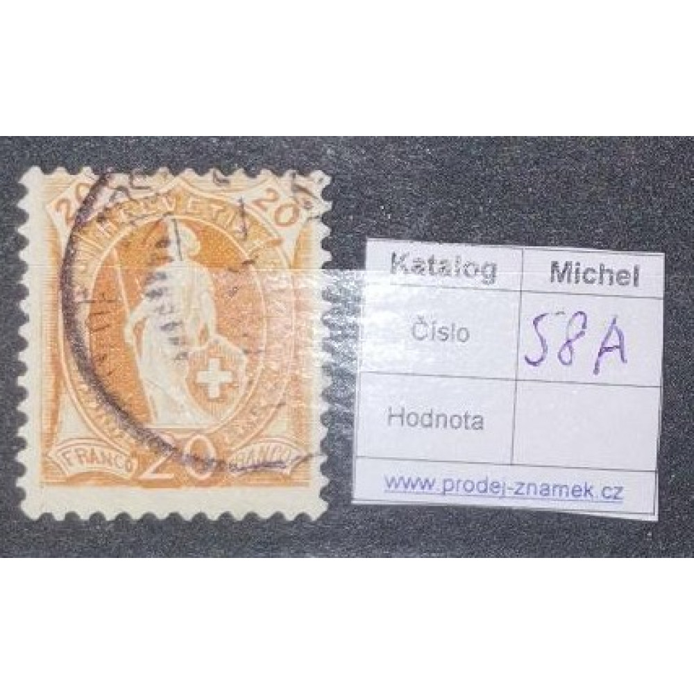 Známka, 20(C), Mi.58A#