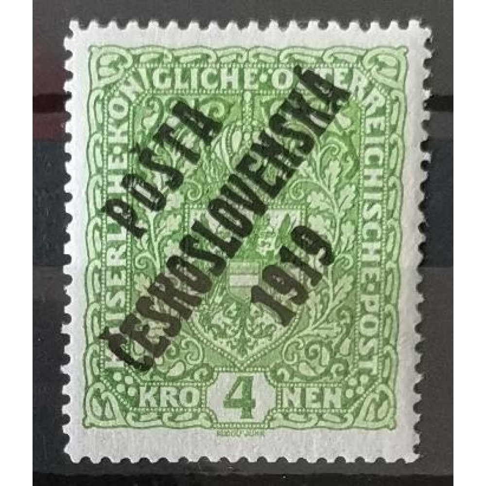 Briefmarke Tschechoslowakie PČ 1919, 4K, Pof.50, MH*