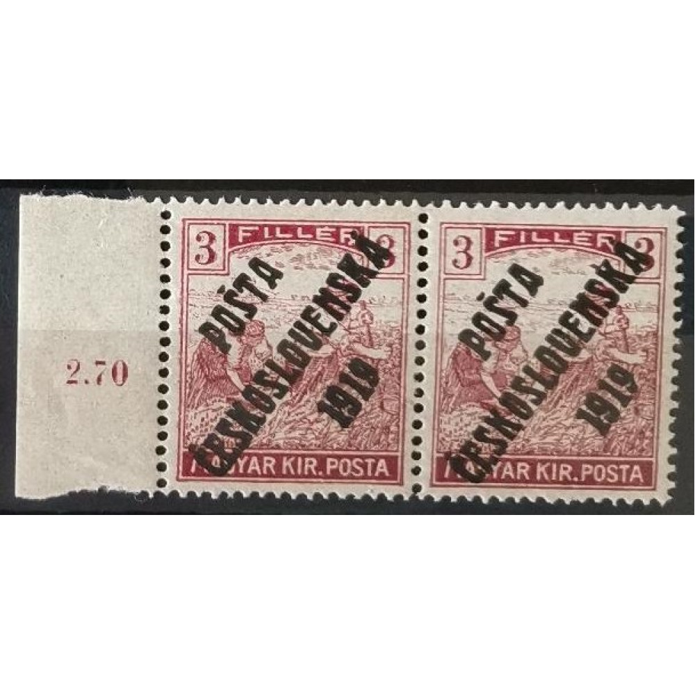 Selo Tchecoslováquia PČ 1919, 3f, Pof.102, MNH**