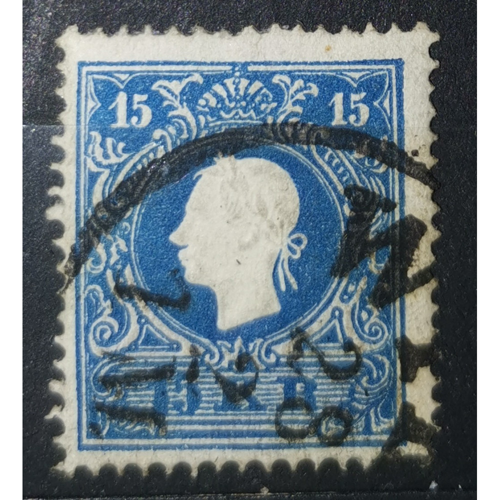 Sello Austria, 15Kr, Mi.15II, Usado/#