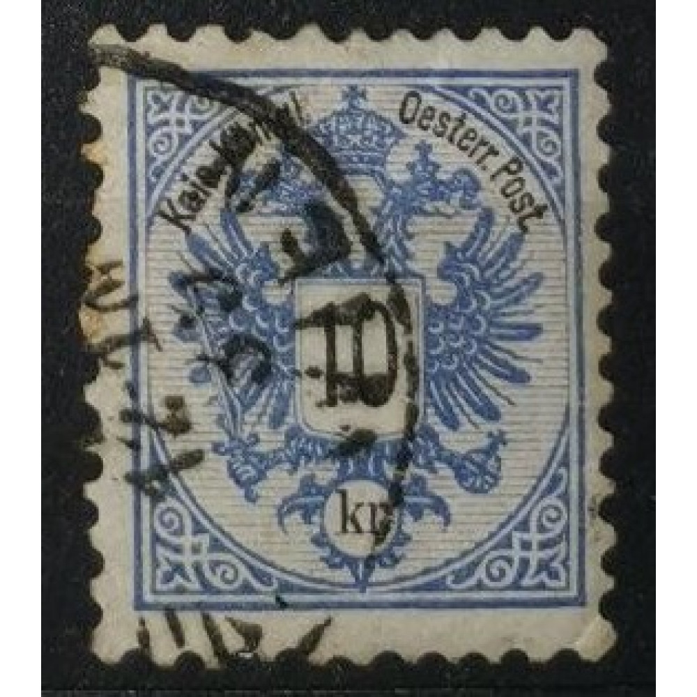 Selo Áustria, 10Kr, Mi.47B, Usado/#